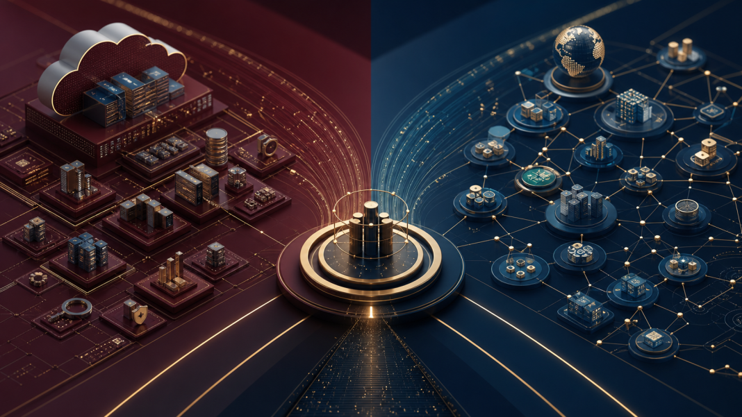 Two distinct enterprise AI ecosystems converging through coordinated leadership and governance