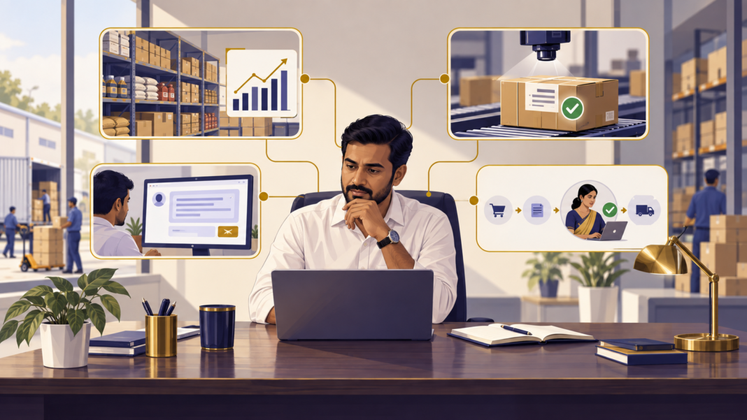 aicentral-enterprise-ai-header Enterprise AI supporting demand forecasting, product inspection, customer replies, and human-approved order workflows
